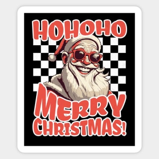 Santa With Sunglasses, Funny Christmas Design Sticker